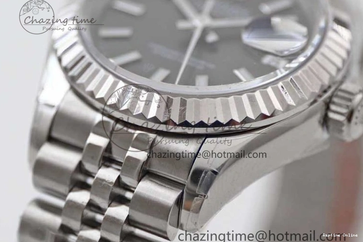 1231 Lady DateJust 28 SS TWF 1:1 Best Edition 904L Steel Black Dial on President Bracelet NH Unisex 2176